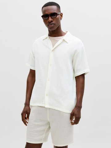 JACK & JONES - Ajuste regular Camisa en blanco: frente