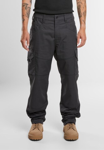 Brandit Regular Cargo trousers in Black: front