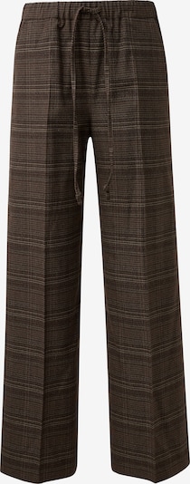QS Pleated Pants in 32/30 in Ivory / Chocolate / Dark brown, Item view