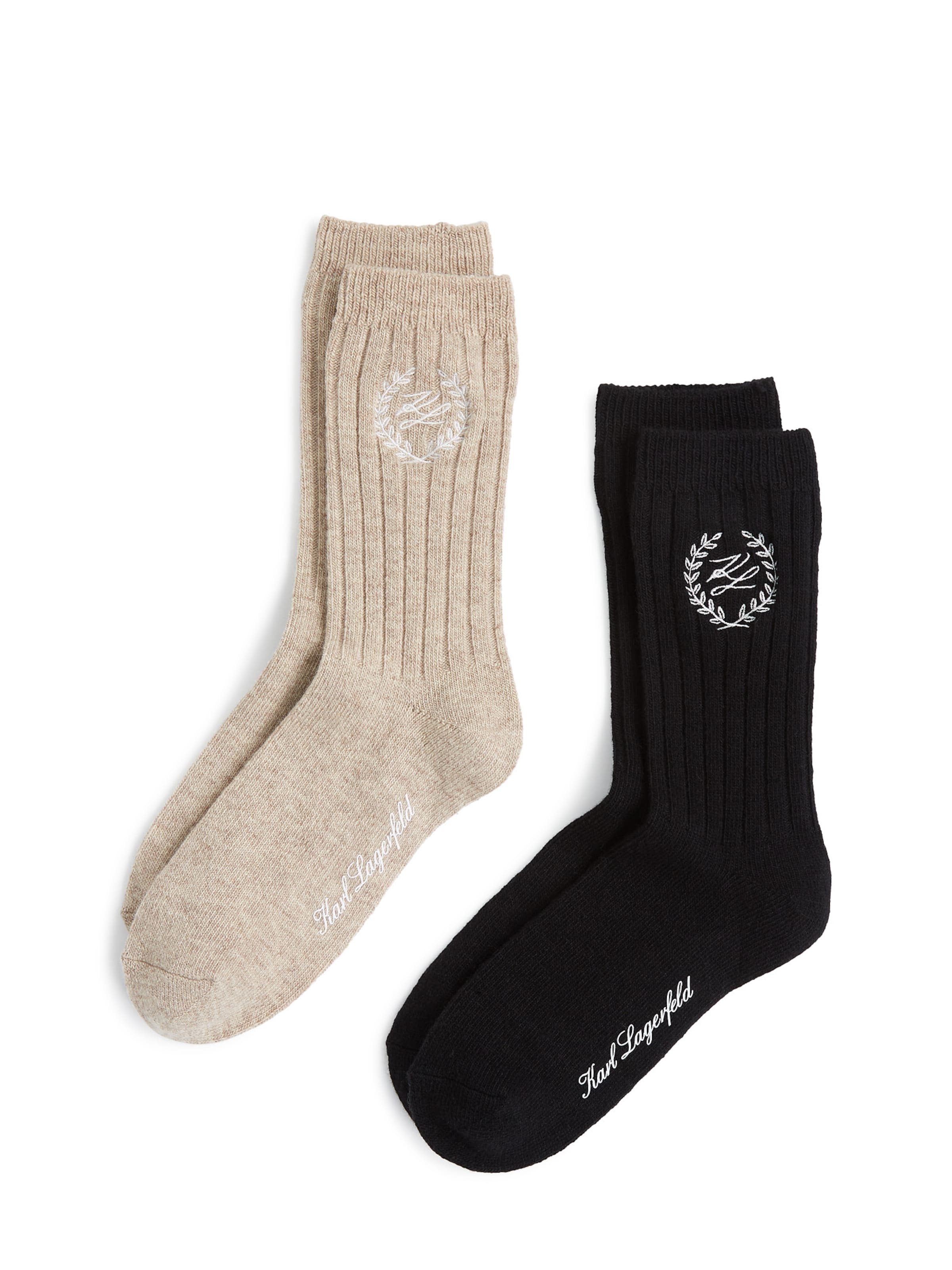 Șosete Karl Lagerfeld pe bej / negru / alb, Vizualizare produs