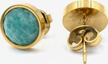 Sergio Engel Earrings 'Beach Ohrring 04 wasserfester vergoldeter Ohrstecker mit Naturstein' in Green: front