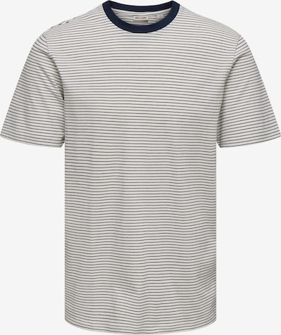 Marškinėliai 'ONSFRED' iš Only & Sons, spalva – kremo / tamsiai mėlyna, Prekių apžvalga