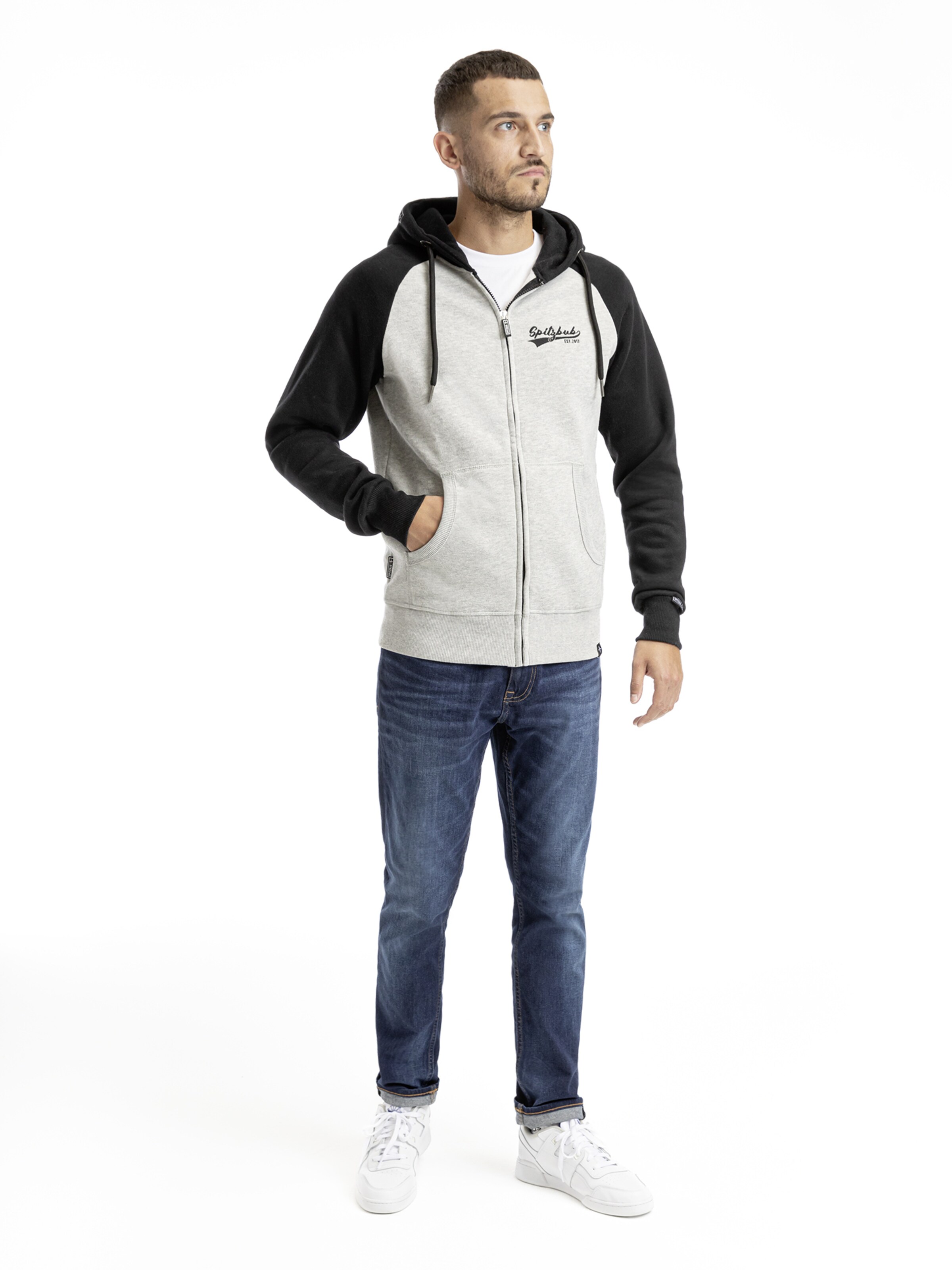 SPITZBUB Sweatvest 'Peter' in Grijs