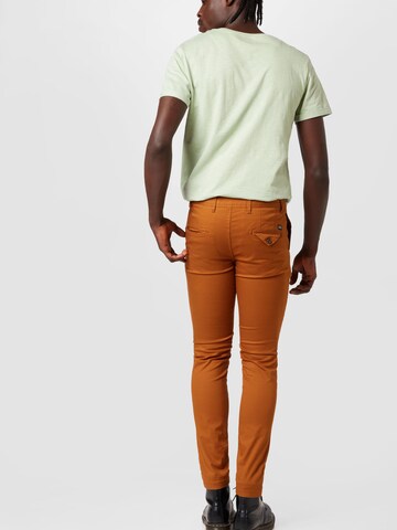 SCOTCH & SODA - Slimfit Calças chino 'Mott' em castanho