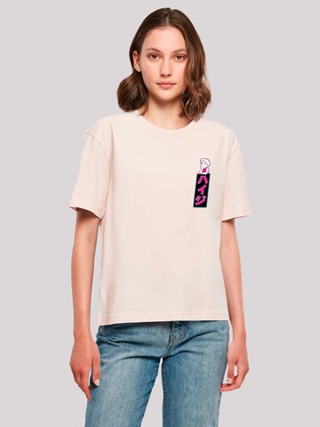 F4NT4STIC Shirt 'Heidi Dream Big Heroes of Childhood' in Roze: voorkant
