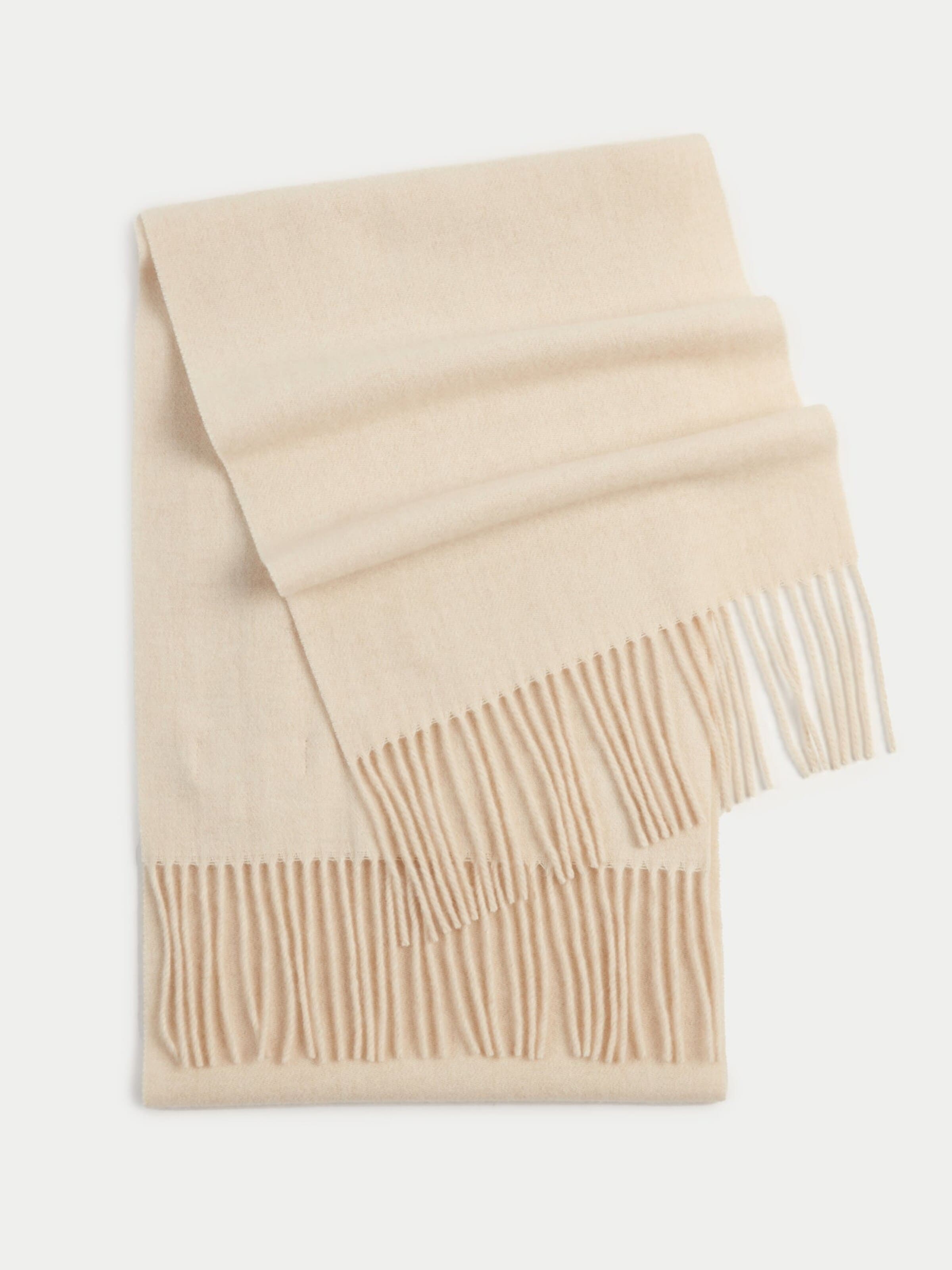 Écharpe 'Unisex Cashmere Fringed Scarf' GOBI Cashmere en beige