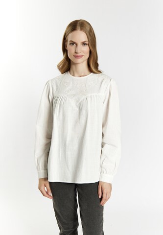 DreiMaster Vintage - Blusa 'Incus' en blanco: frente