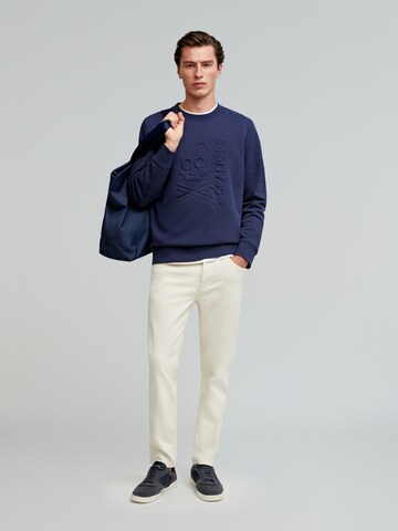 Sweat-shirt Scalpers en bleu : devant