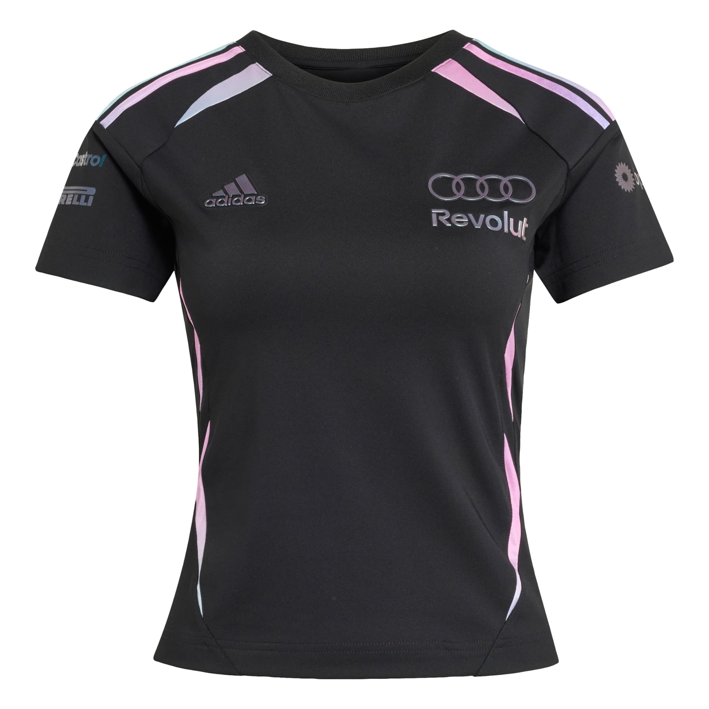 ADIDAS PERFORMANCE T-shirt fonctionnel 'Audi Revolut F1 Teamgeist' en XXS en turquoise / violet pastel / rose / noir, Vue avec produit