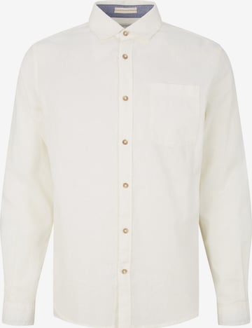 TOM TAILOR Button Up Shirt in White: front