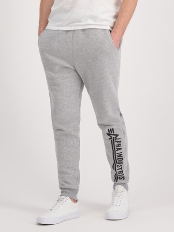 Effilé Pantalon ALPHA INDUSTRIES en gris : devant