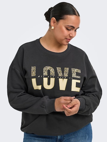 ONLY Carmakoma Sweatshirt 'CARTAMMIE' in Grijs