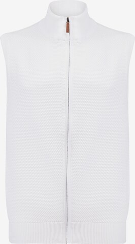 Jimmy Sanders Gebreid vest in Beige: voorkant