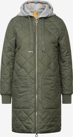 STREET ONE Between-Seasons Coat in Green: front