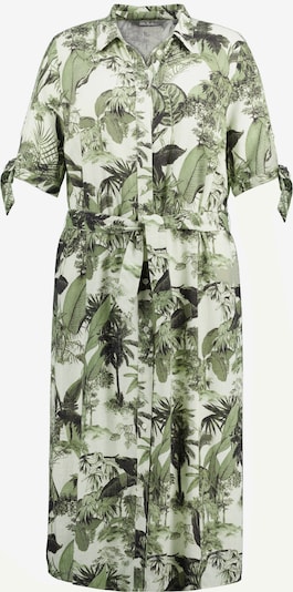 Ulla Popken Robe-chemise en beige / vert, Vue avec produit