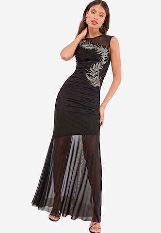 LipsyVečernja haljina - crna boja: prednji dio