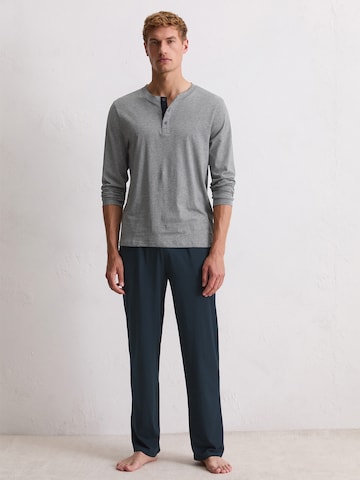 Marc O'Polo - Pijama largo ' Mix N Match Cotton ' en azul: frente