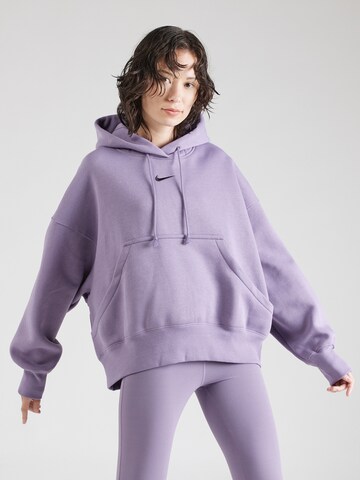 Nike Sportswear Sweatshirt 'PHOENIX FLEECE' in Lila: voorkant