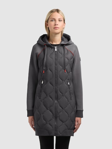 khujo Mantel 'Nora' in Grau: Vorderseite