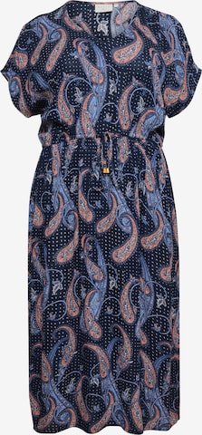 KAFFE CURVE - Vestido de verão 'Passa' em azul: frente