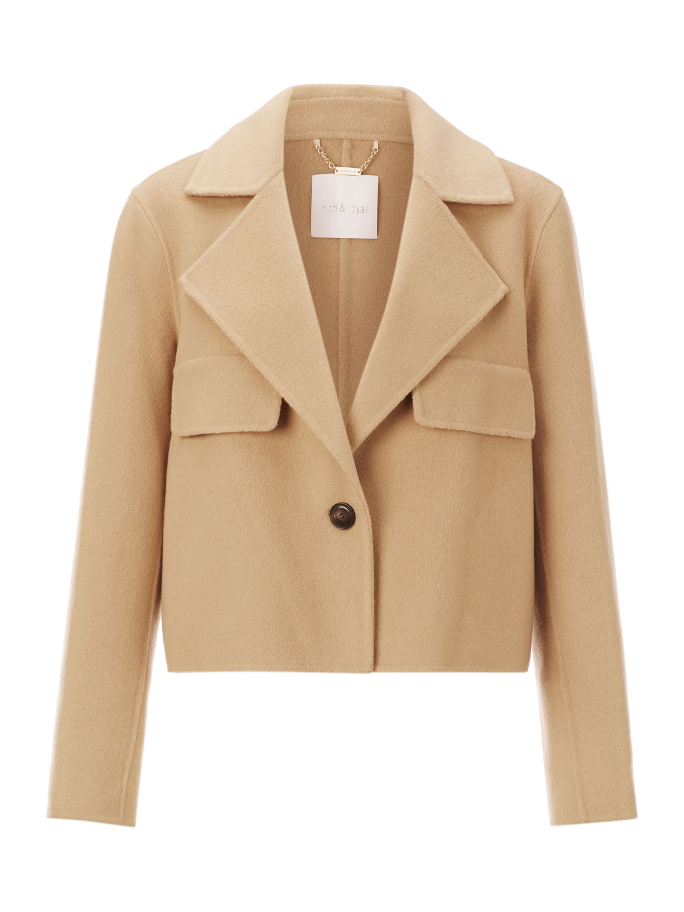 Rich &amp; Royal Tussenjas in Beige: voorkant