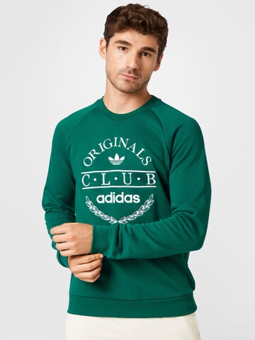 ADIDAS ORIGINALS Sweatshirt in Groen: voorkant