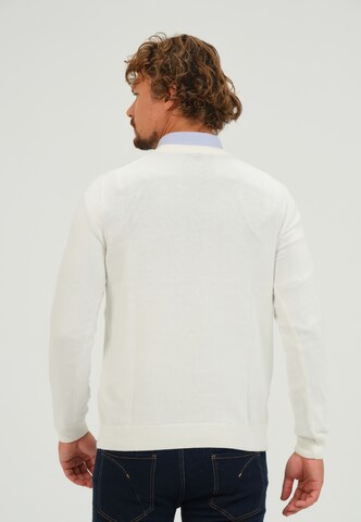 Pull-over Giorgio di Mare en blanc