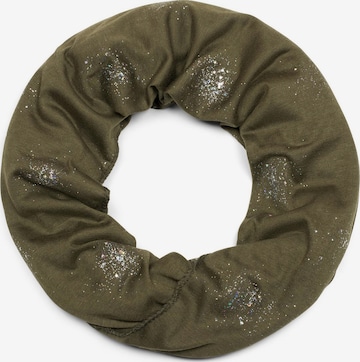 styleBREAKER Loop scarf 'Loop Schal mit Glitzer und Pailletten Punkte' in Green: front