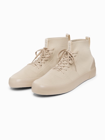 Ombre Sneakers hoog in Beige