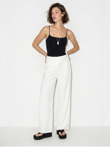 Wide Leg Pantalon Bianco Lucci en blanc