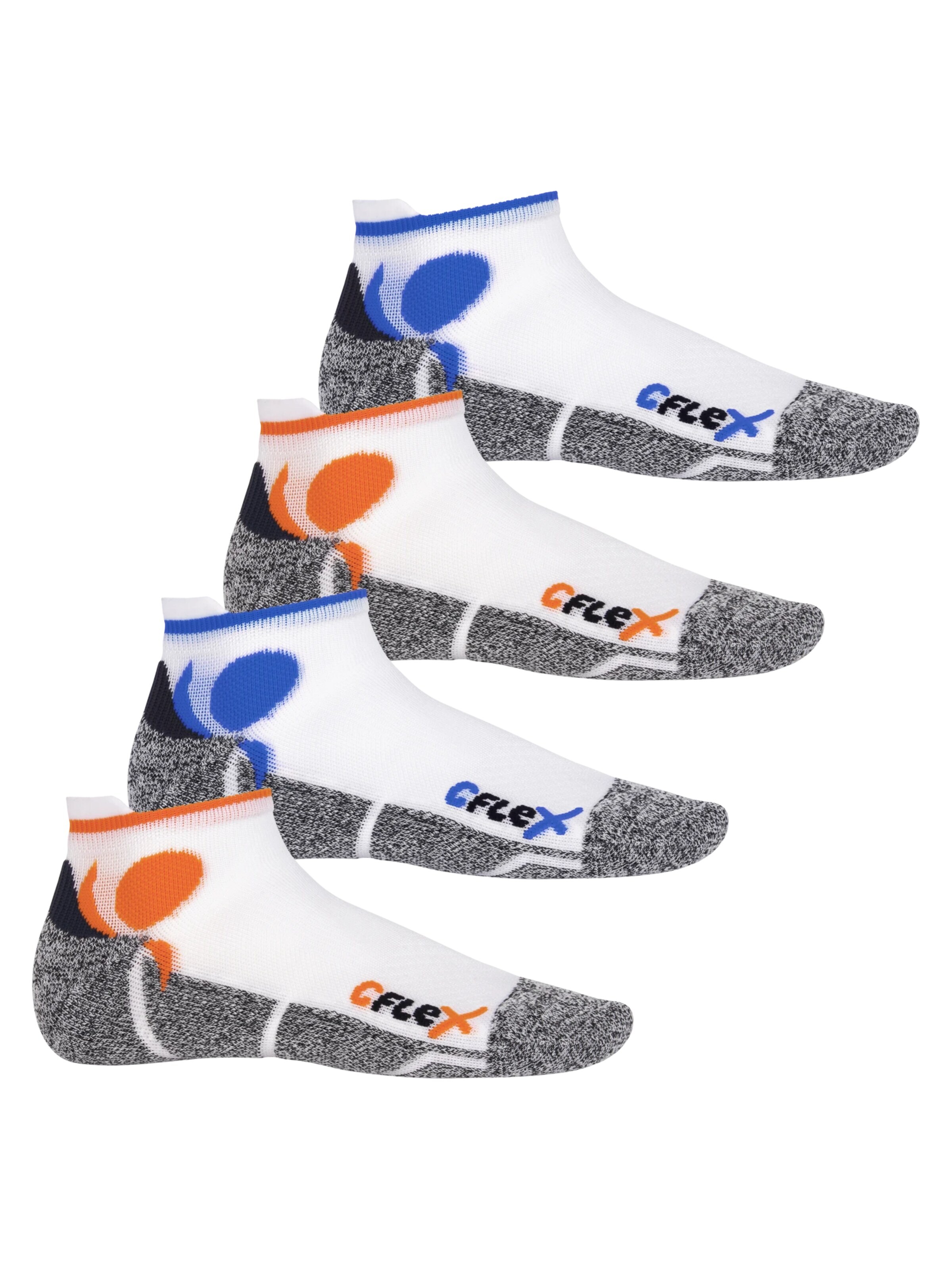 cflex Athletic Socks 'Running' in White: front