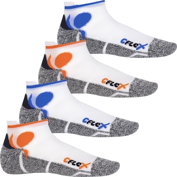 cflex Athletic Socks 'Running' in White: front