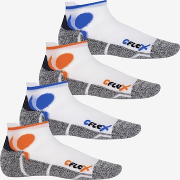 cflex Athletic Socks 'Running' in White: front
