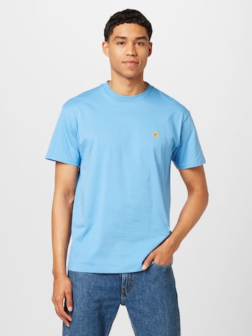 mėlyna Carhartt WIP Marškinėliai 'Chase': priekis