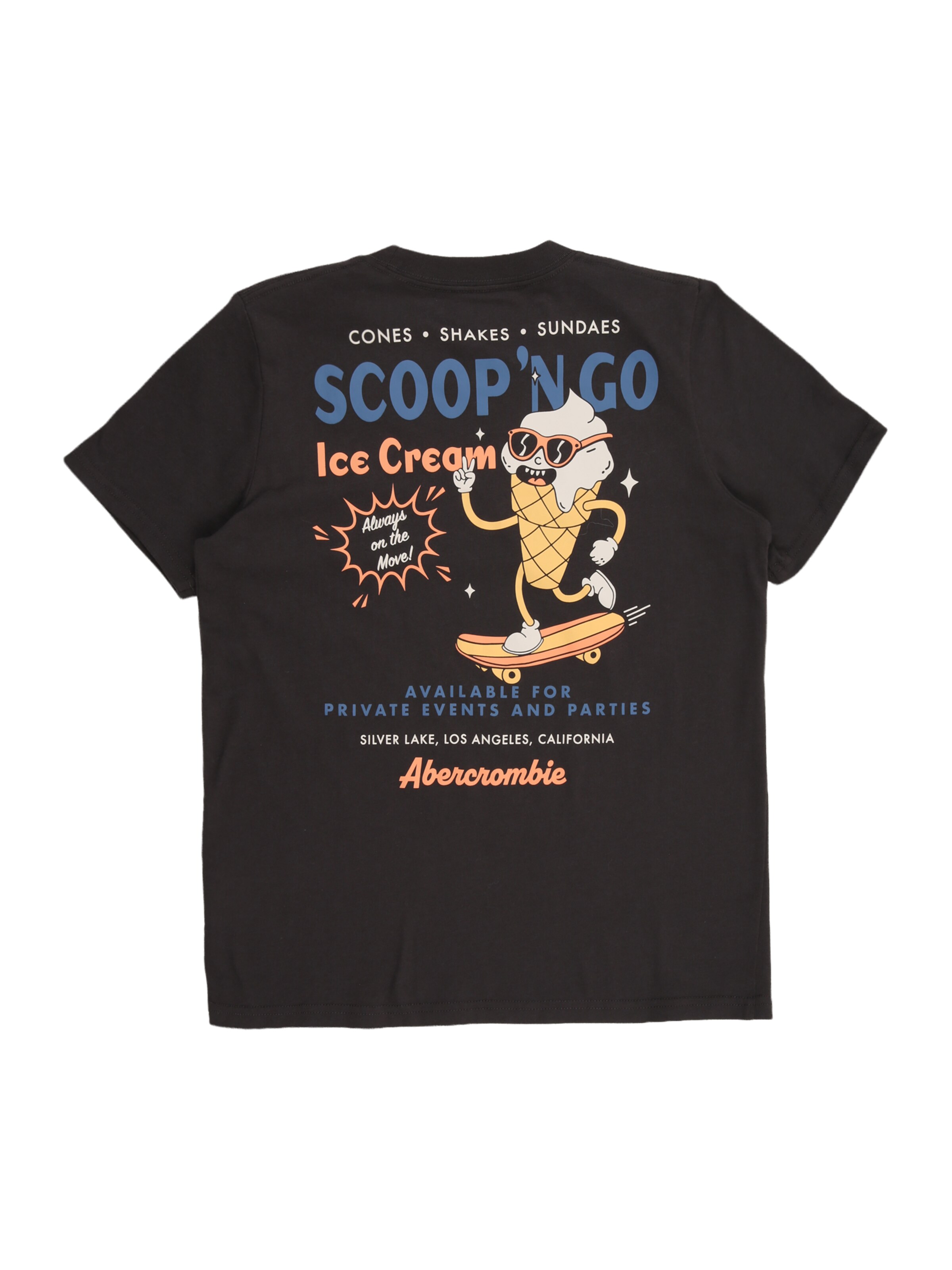 juoda Abercrombie & Fitch Marškinėliai 'SCOOP 'NO GO'