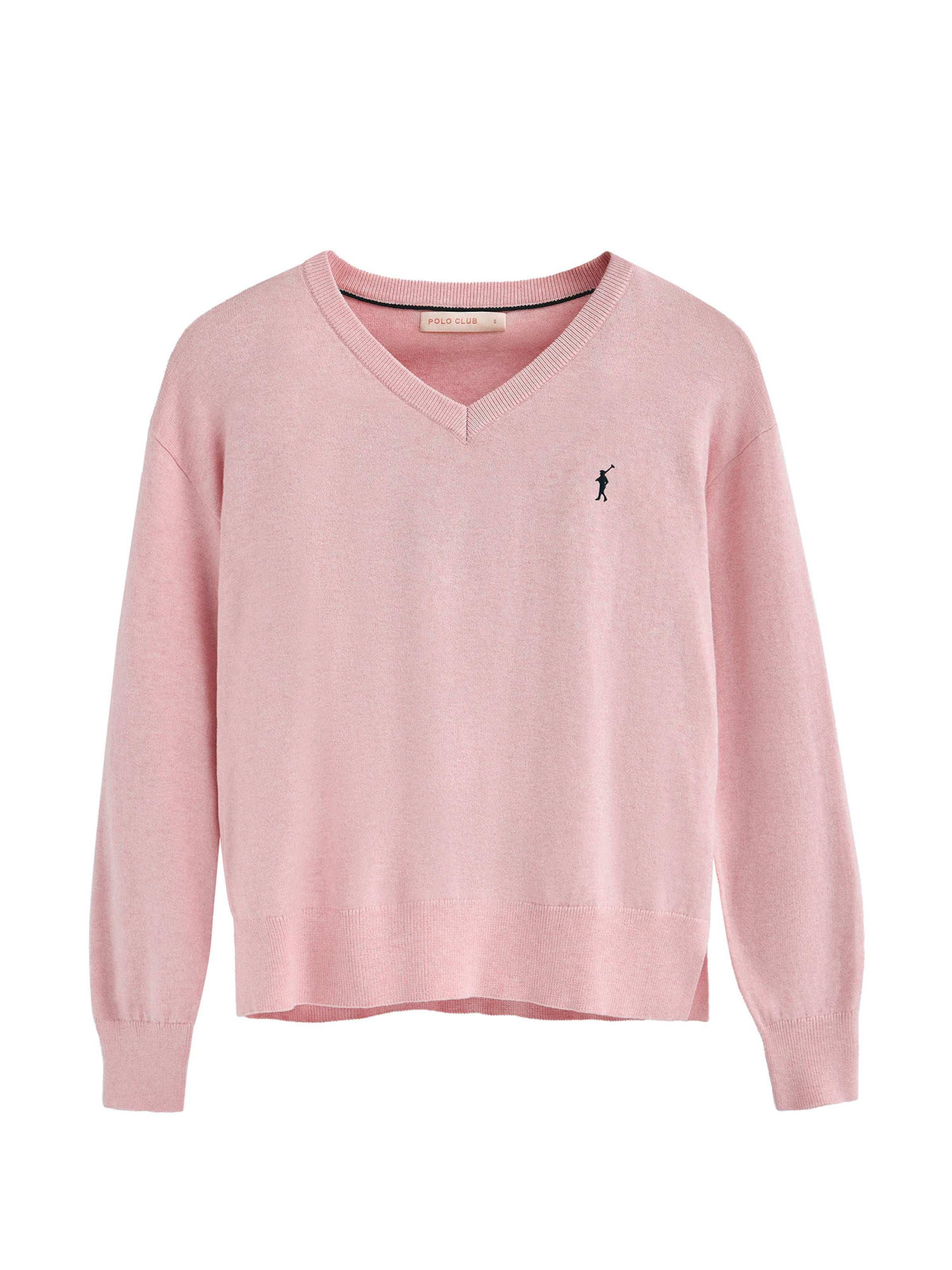 Polo Club Pullover in Pink: Vorderseite