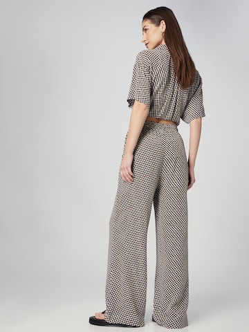 A LOT LESS Wide leg Pants 'Leila' in Brown