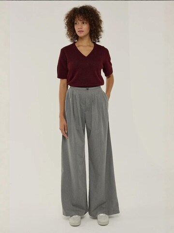 Wide Leg Pantalon à pince Hiccup en gris : devant