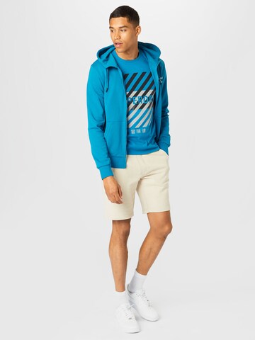 Superdry - Sudadera con cremallera deportiva en azul