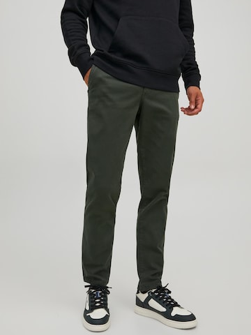 JACK & JONES - Slimfit Pantalón chino 'Macro Fred' en verde: frente