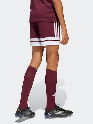 sarkans ADIDAS PERFORMANCE Standarta Sporta bikses 'Squadra 25'