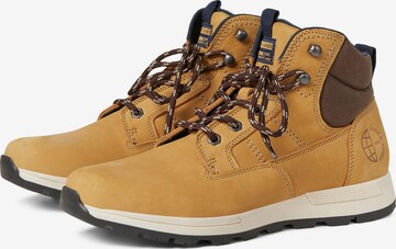 JACK & JONES Lace-Up Boots 'GATES' in Beige