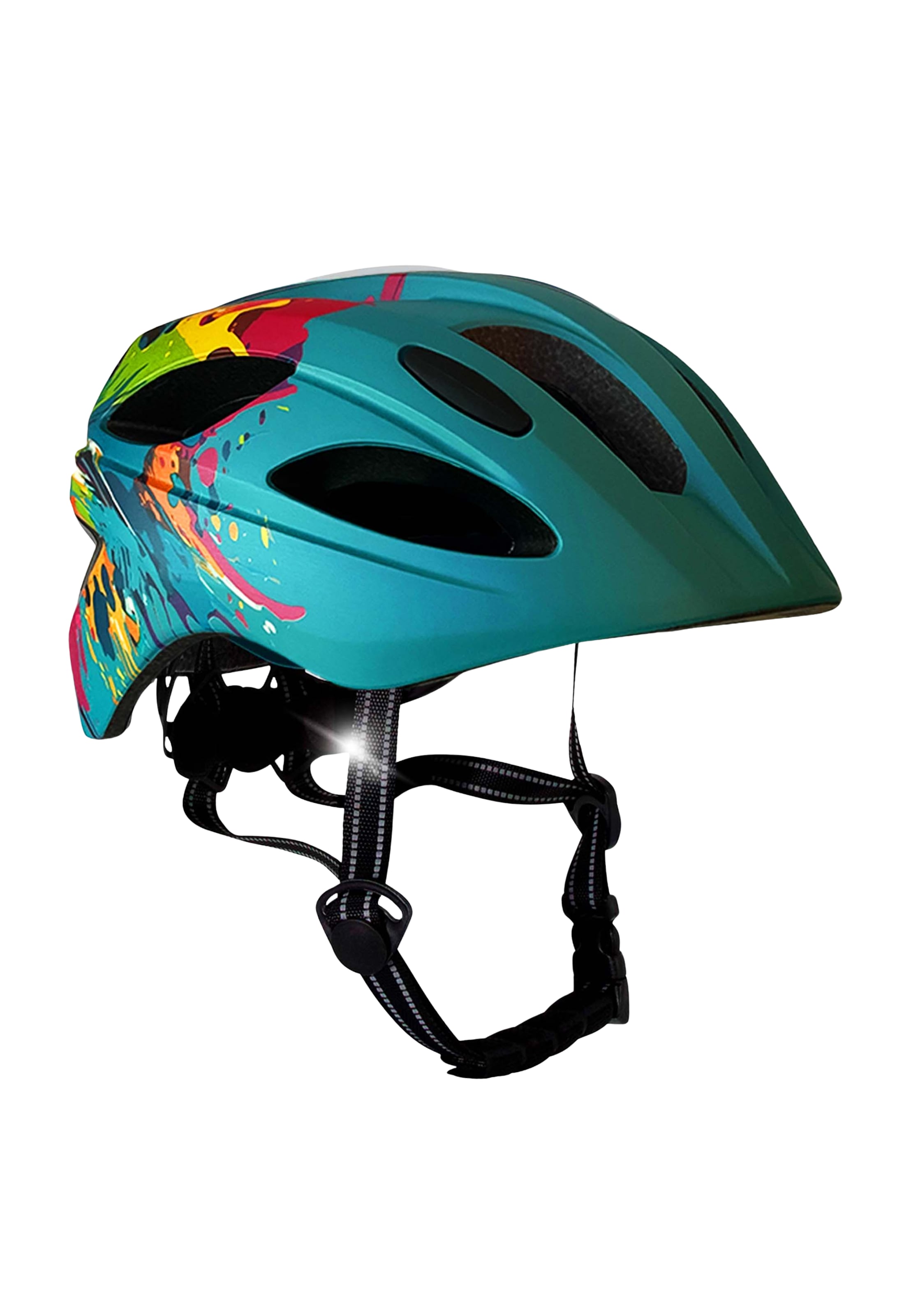 Crazy Safety Helmet 'Cool Splash' in Blue: front
