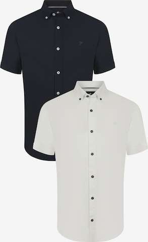 DENIM CULTURE Regular fit Button Up Shirt ' IVAR ' in Blue: front