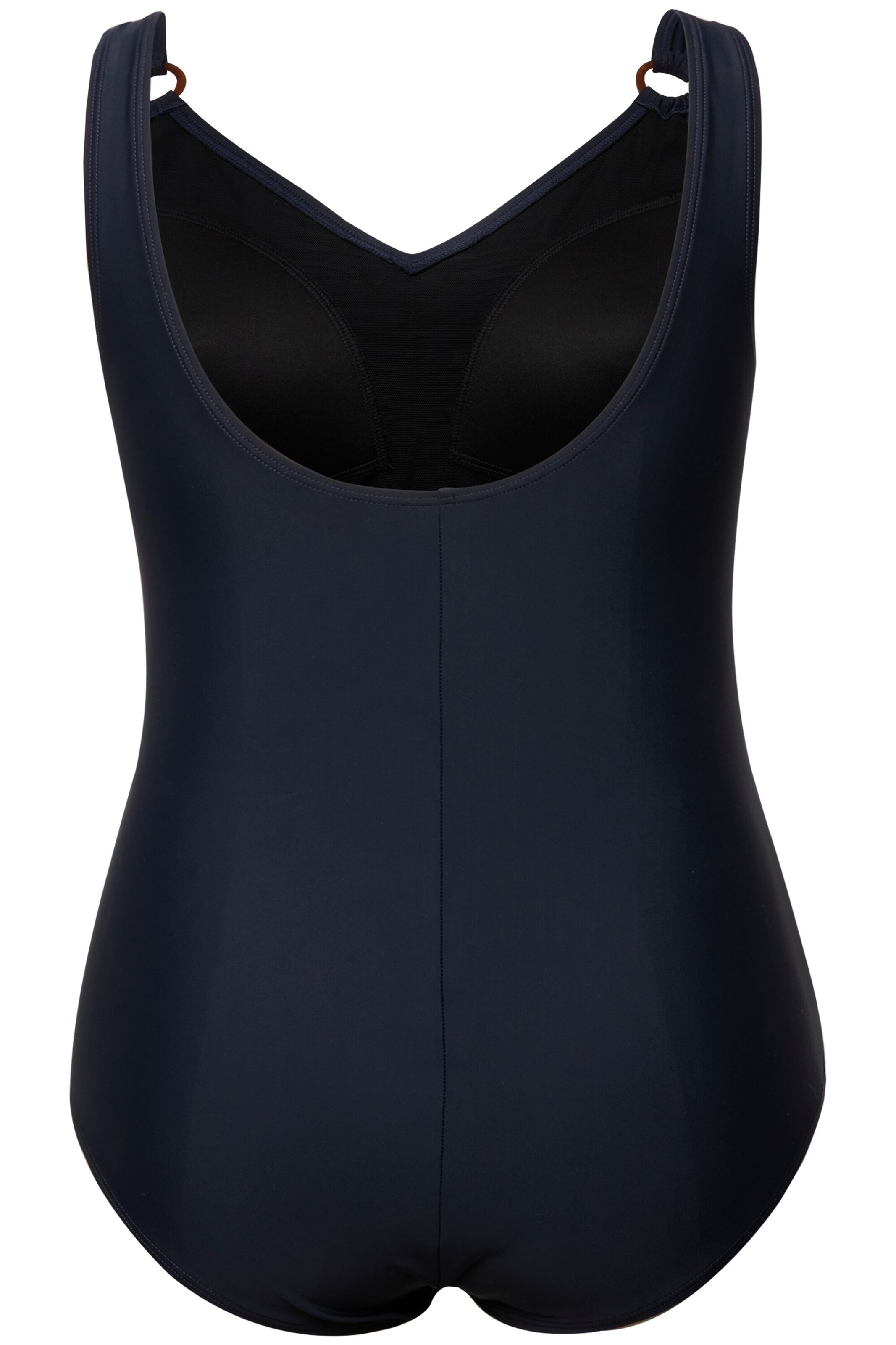 Ulla Popken T-Shirt Badeanzug in Blau