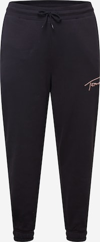 Tommy Jeans Curve Tapered Broek in Zwart: voorkant