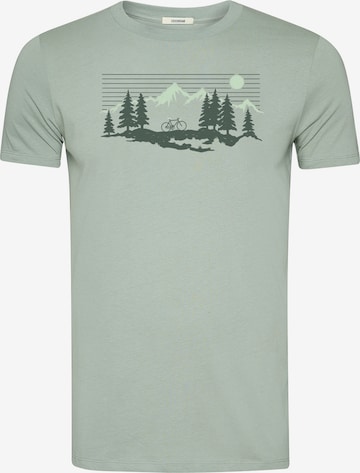 Maglietta 'Guide Bike Mountain Pines' di GREENBOMB in verde: frontale