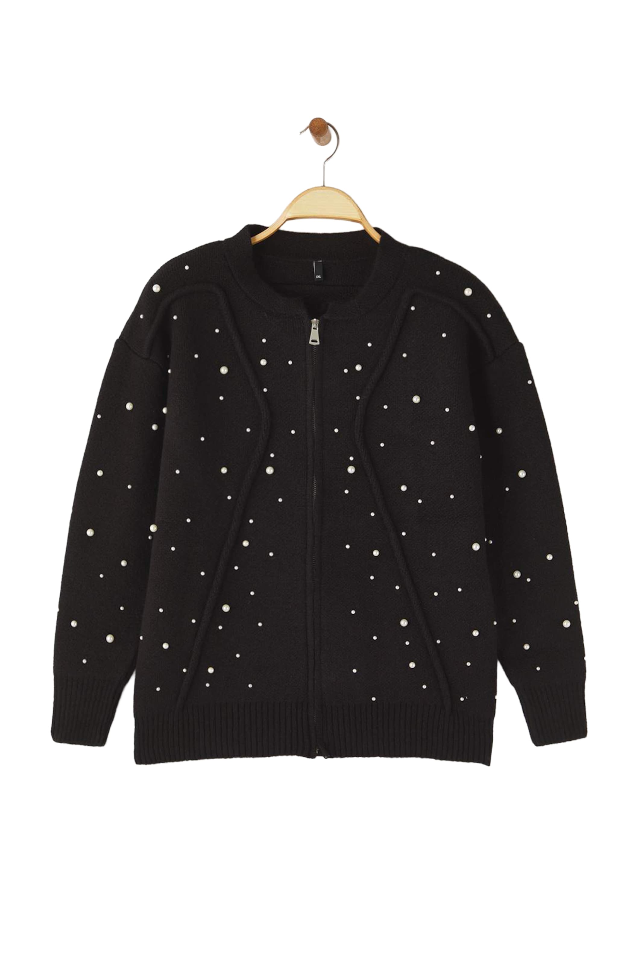 Cardigan Trendyol Curve en noir : devant