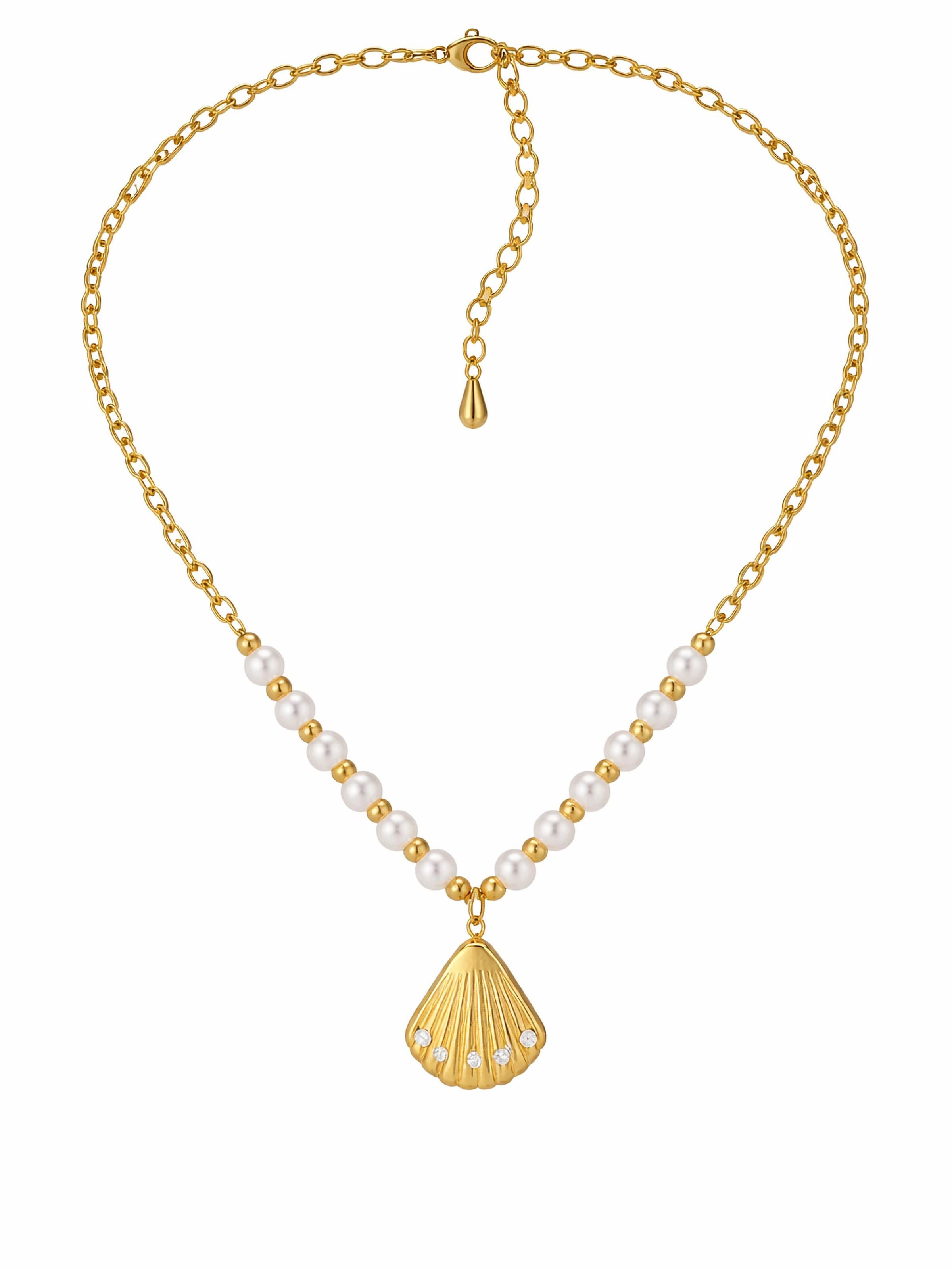 COLLEZIONE ALESSANDRO Kette 'Muschel'‌‌‌‌‌ in Onesize in gold, Produktansicht
