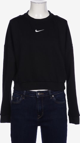 NIKE Sweatshirt & Zip-Up Hoodie in M in Black: front